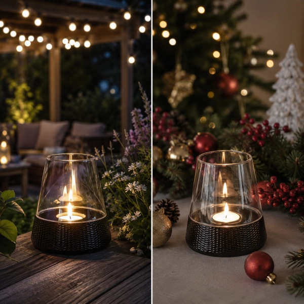 LAMPION SZKLANY 26CM